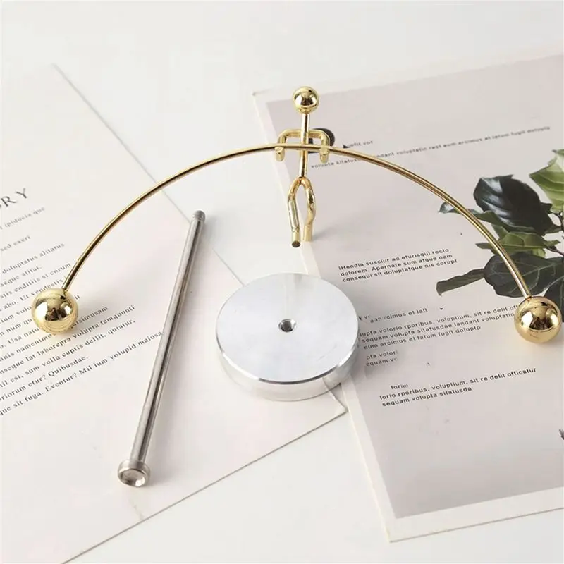 Classic-2X Steel Physics Kinetic Art Balance Balancing Decompressive Science Psychology Office For Desk Decor Gold