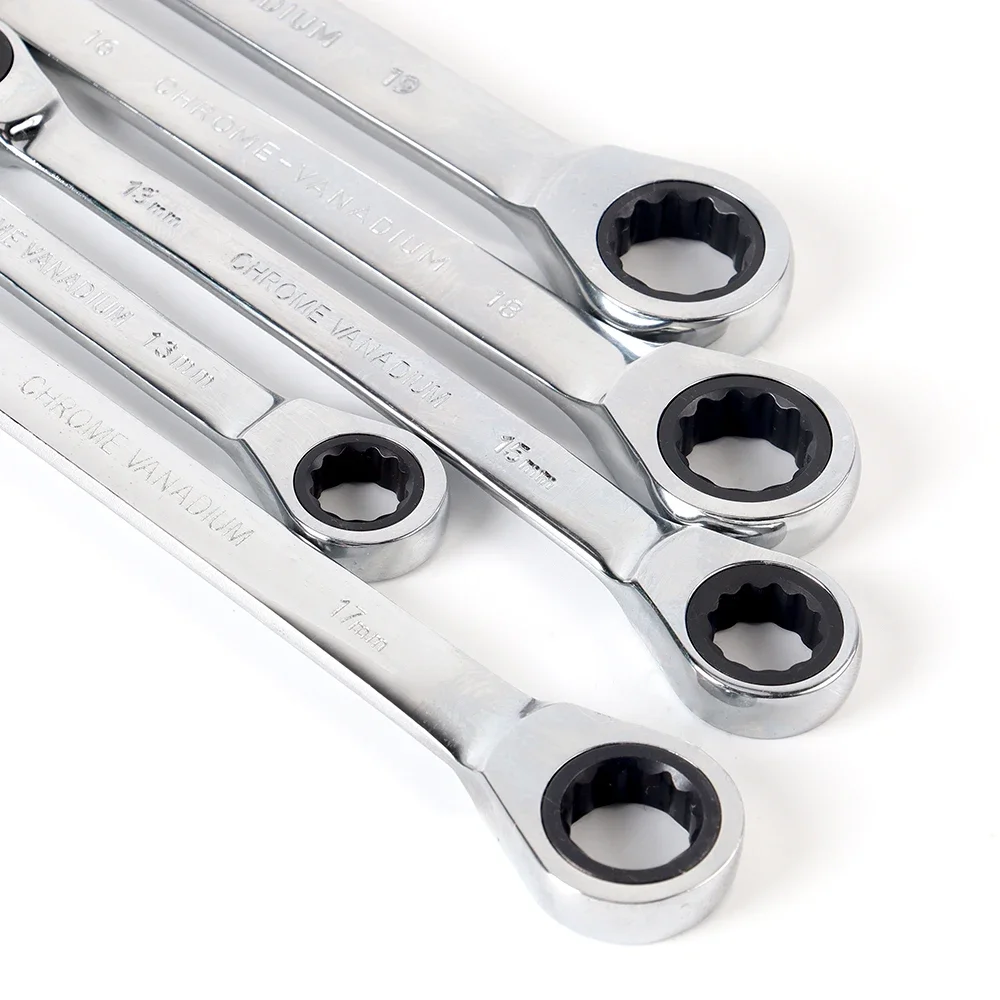 Imagem -03 - Dupla Chave de Catraca um Conjunto de Chaves Dupla Ratcheting Skate Ferramenta Engrenagem Anel Chave Catraca Lidar com Cromo Vanádio 13*15 mm