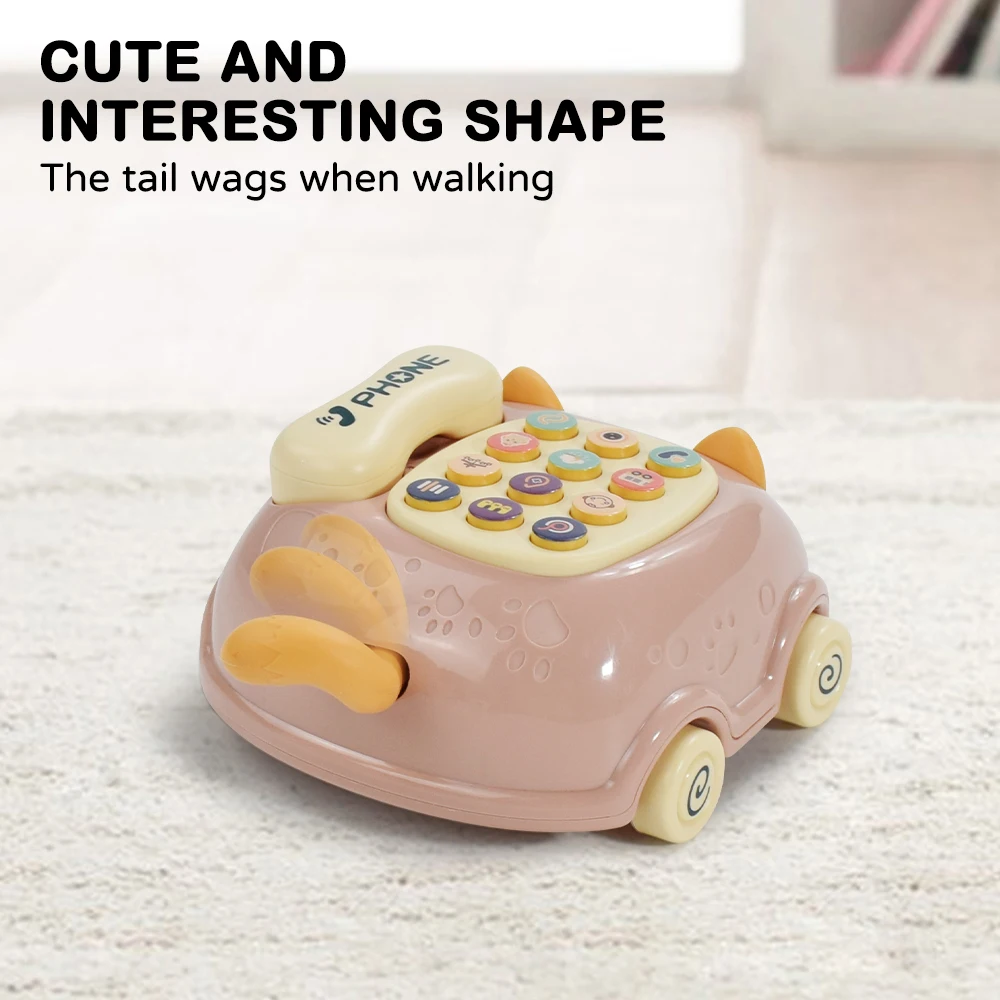 Children's Multifunctional Boys And Girls Bilingual Simulation Telephone Story Machine Cat Baby Mobile Phone Educational Toys