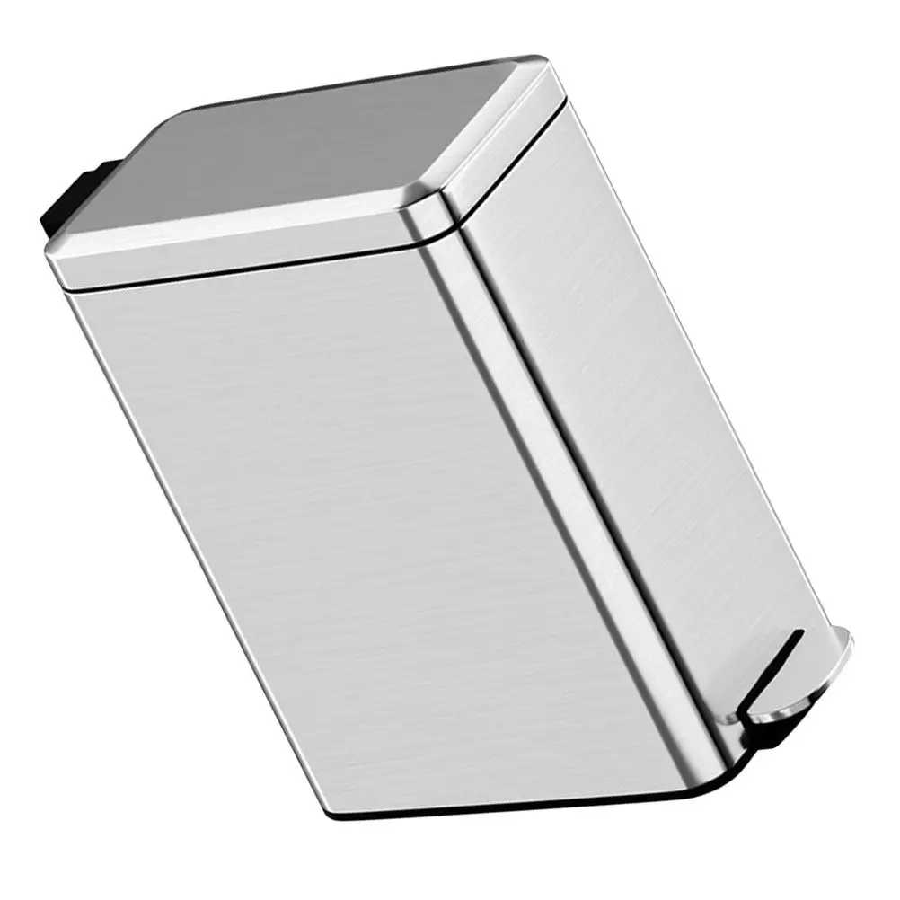 

10L Pedal Trash Can Stainless Steel Garbage Container For Kitchen Bathroom Office Home Space Saving Waste Paper Bucket Step Bin