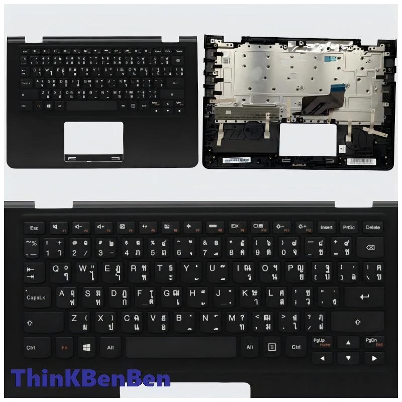 

TH Thai Keyboard Black Upper Case Palmrest Shell Cover For Lenovo Yoga 300 11IBR 11IBY Flex 3 1120 1130 5CB0J08422