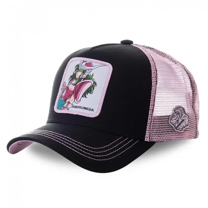 Boné de beisebol de algodão masculino e feminino, Anime Saint Seiya Phoenix, Ikki Cosplay, Esporte de Lazer, Trucker Hip Hop, Mesh Hat, Presentes de Natal