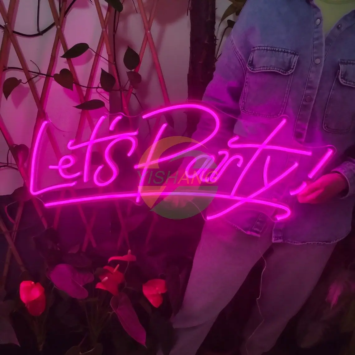 Let’s Party Neon Light Sign Aesthetic Custom Decoration Hanging Wedding Decor Birthday Party Art Font Celebration Party