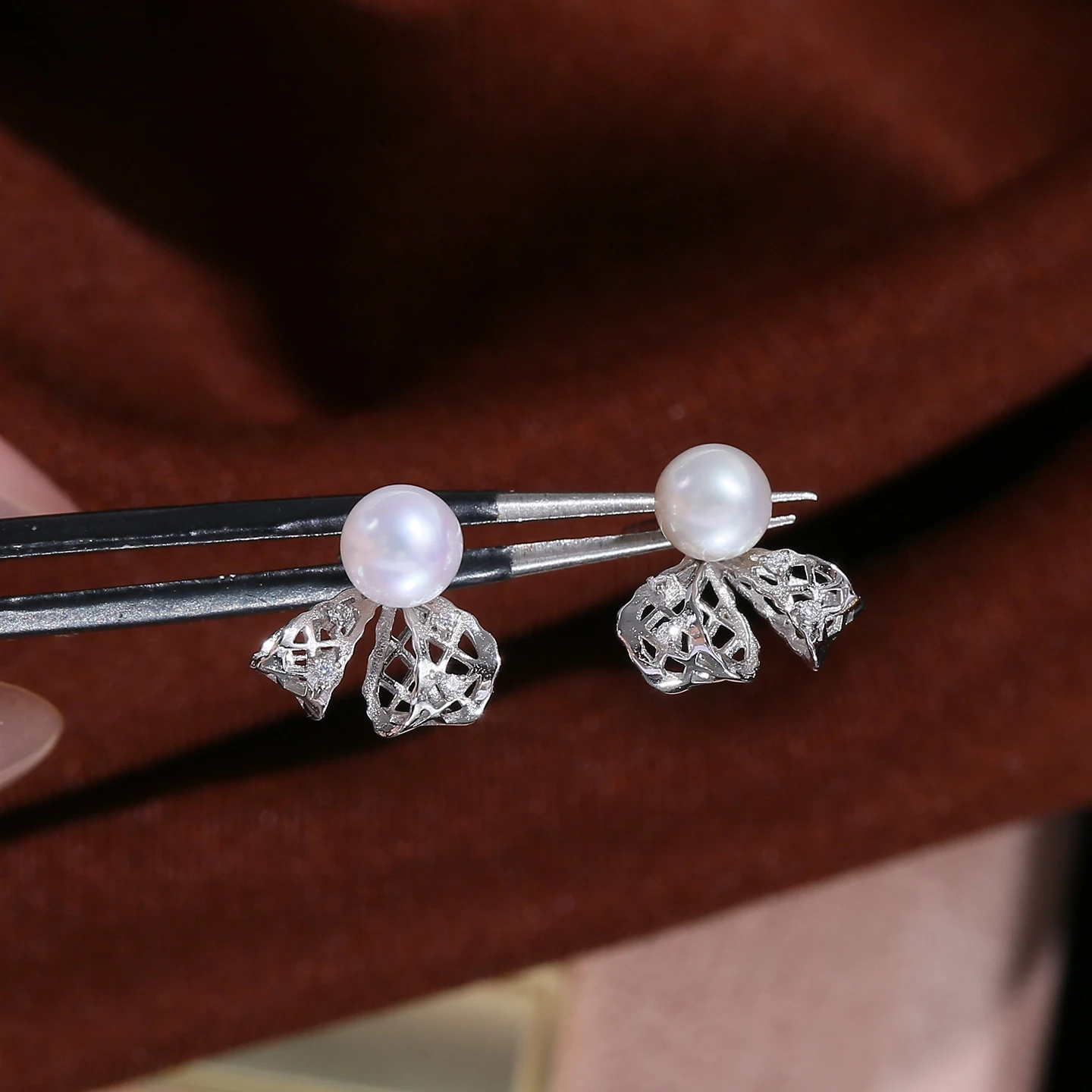 S925 Sterling Silver Earrings Base Findings Mountings Jewelry Mounts Fittings Accessories for 4-5mm Pearls 3 pairs/lot