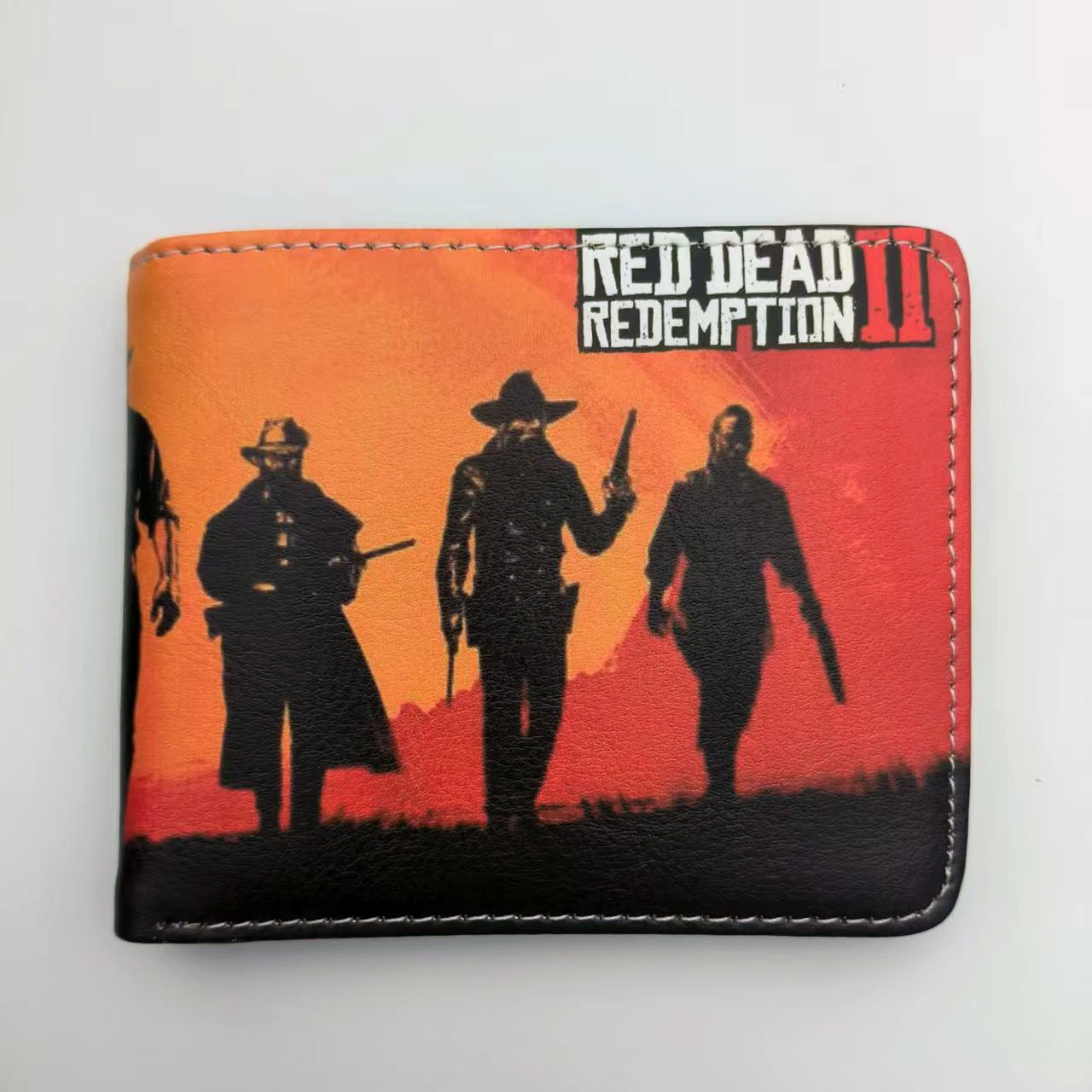 Fashion Design RED DEAD REDEMPTION Wallet Men PU Leather Purse with Zipper Coin Pocket