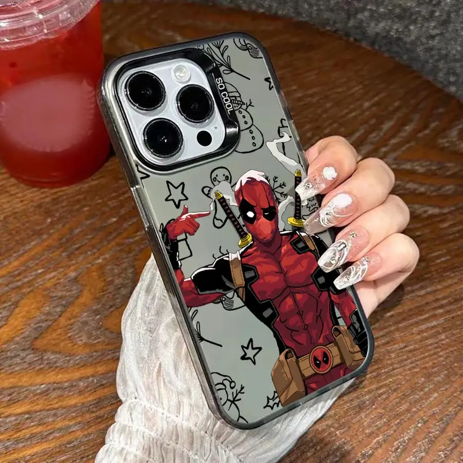 Custodia per iPhone 11 12 13 Pro Max 17 Air 16e 14 15 16 Plus Cover morbida Marvel Christmas Deadpool