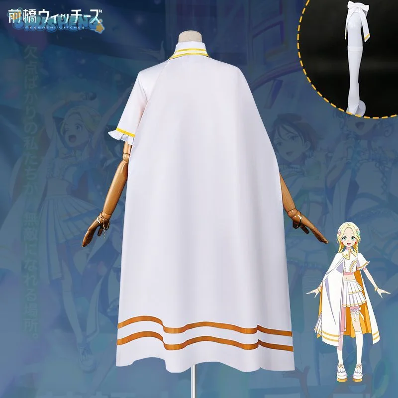 

Mitsumata Choko Anime Maebashi Witches Cosplay Costume Top cloak skirt headwear socks hair clip Halloween JK sweet girl uniform