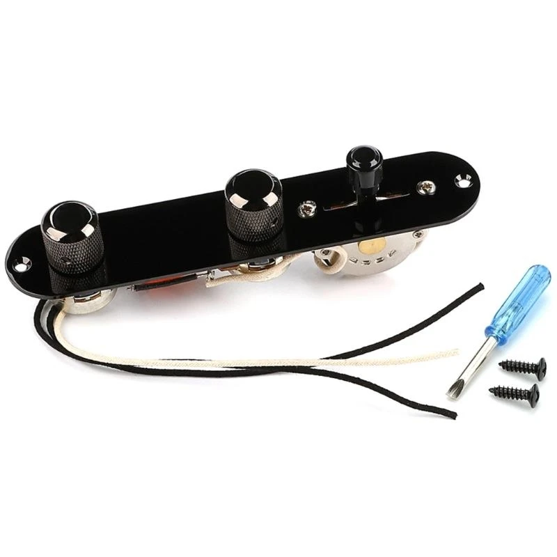 G6DE 3 Way Guitar Control Plate Assembly Loaded Prewired Guitar Switch Control Plate Musical Instrument Accessories