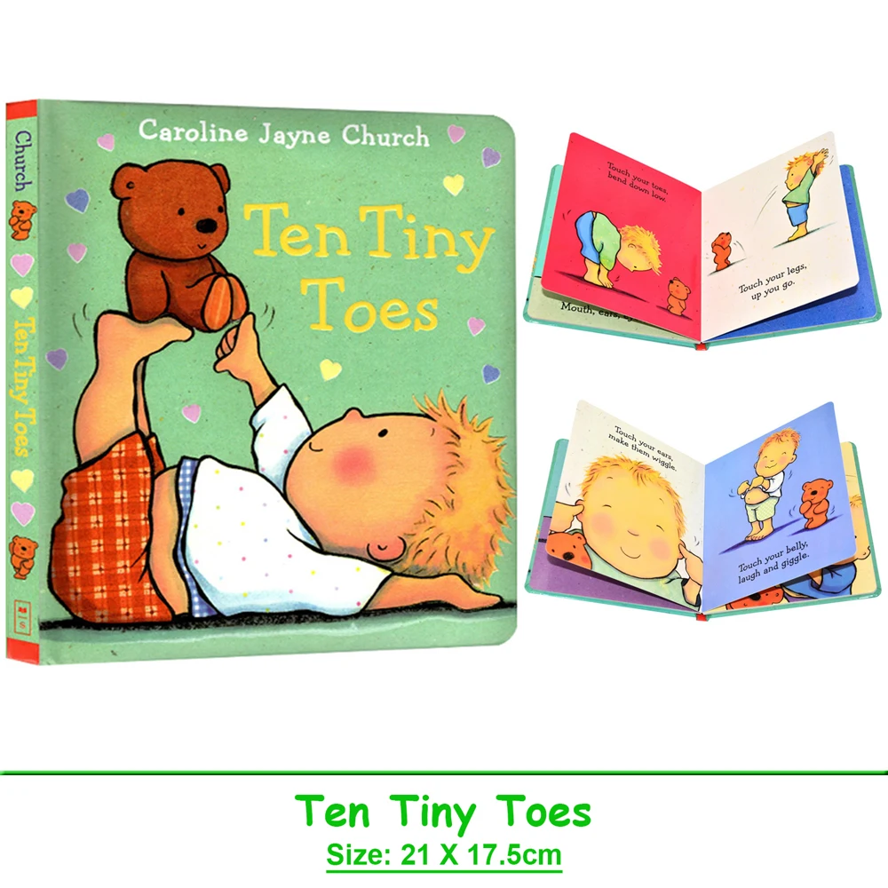 Ten Tiny Toes By Caroline Jayne Church Montessori Educational Picture Books for Kids Baby Enlightenment Learning Board Book