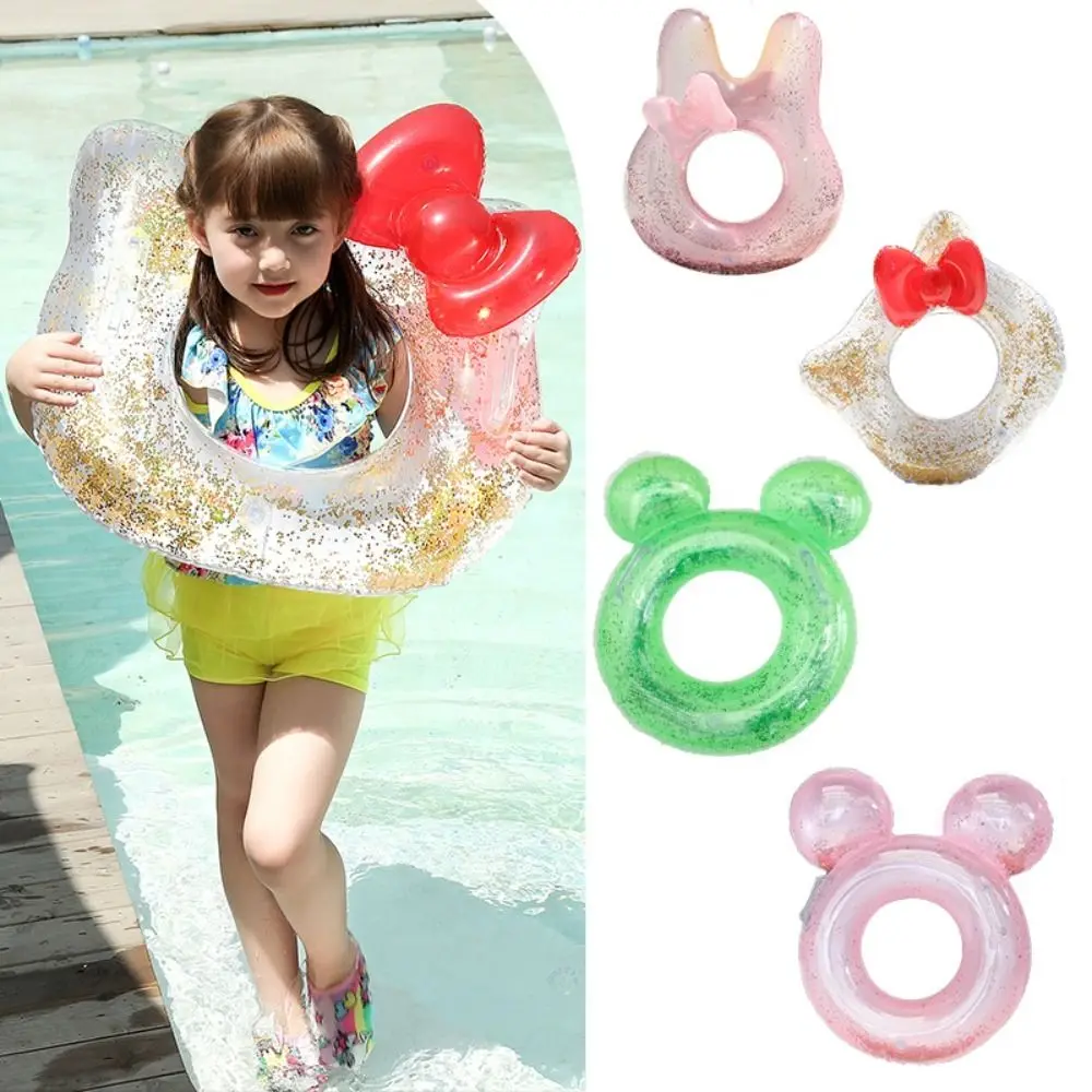 Children’s Toys Cat Water Swimming Circle Mouse Rabbit Swim Ring Inflatable Cartoon Children's Swimming Circle Beginner Swimmers