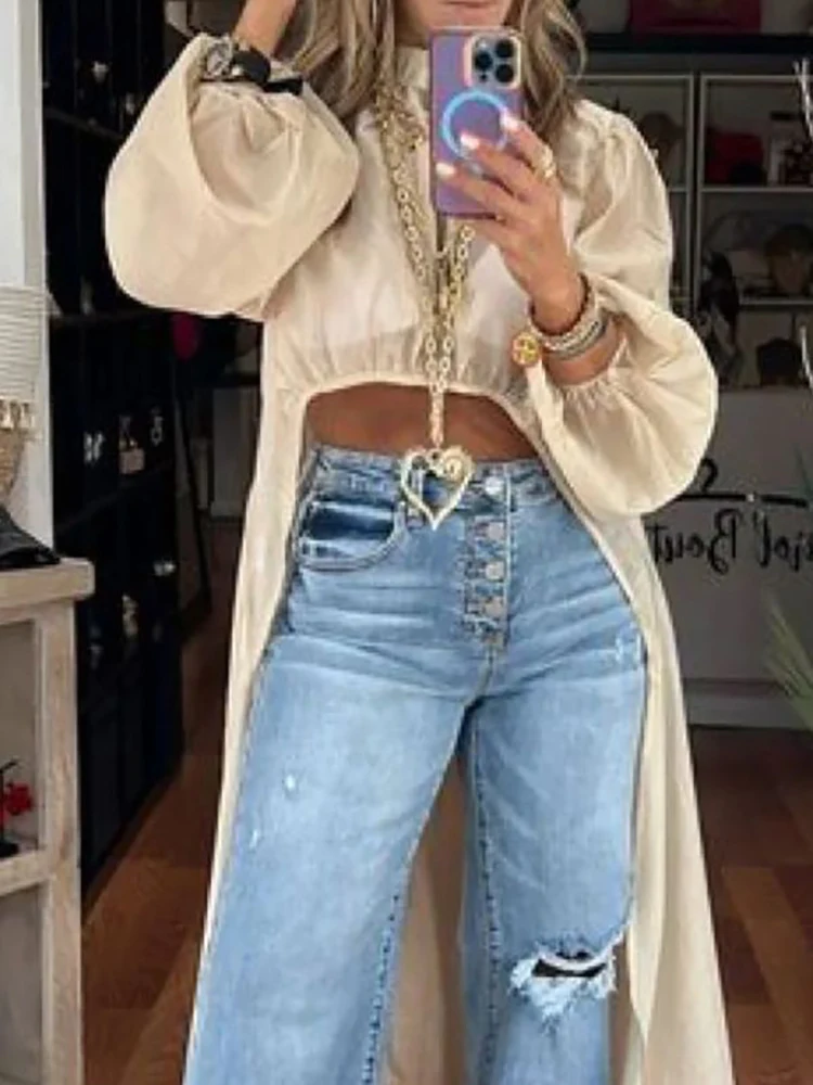 Blusa informal con manga de murciélago y cuello oblicuo para mujer, camisa holgada lisa elegante para mujer, Blusa de primavera y verano 2021, Top Sexy para mujer, ropa de calle