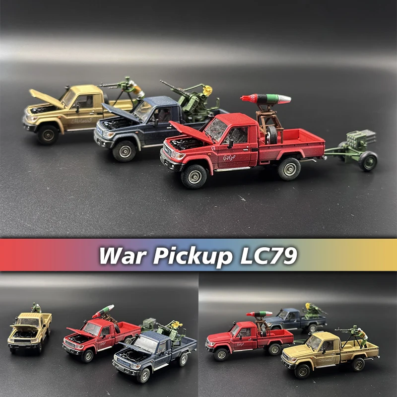 

HF In Stock 1:64 LC79 J70 WAR Armed Pickup Truck Diecast Diorama Car Model Collection Miniature Toy HobbyFans