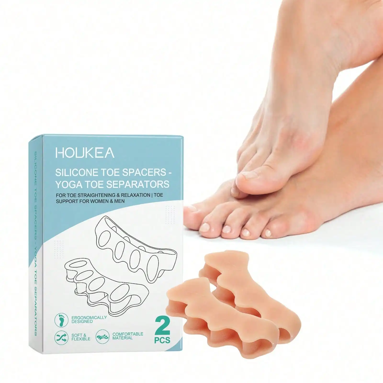 Separador de dedos, para mujeres y hombres, separadores de dedos para corregir juanetes, enderezador de dedos para yoga, corrector de dedos grandes