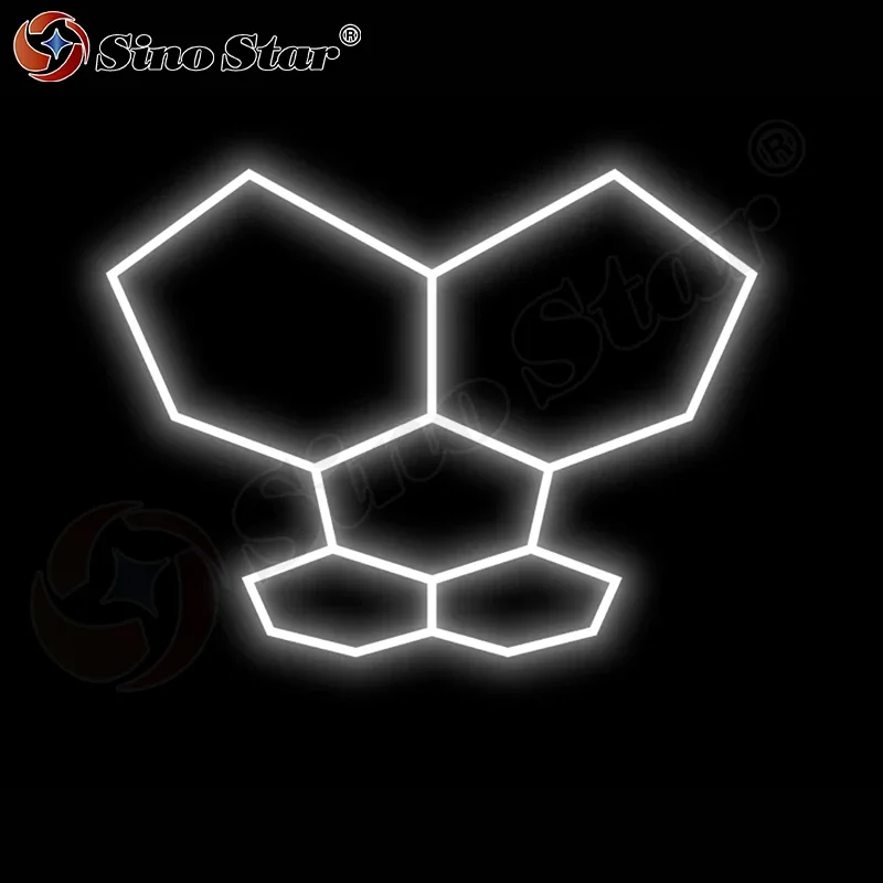 Auto Detaillering Led Winkel Licht Hexagon 24 Pack Led Garage Lichten Daglicht Wit Koppelbaar Plug-In Plafond Licht Voor garage Workshop