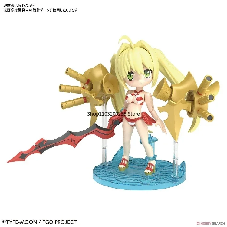 Bandai Original Petitrits Series Fate/Grand Order CASTER/Nero Claudius Q-version Action Figure Assembly Model Kit