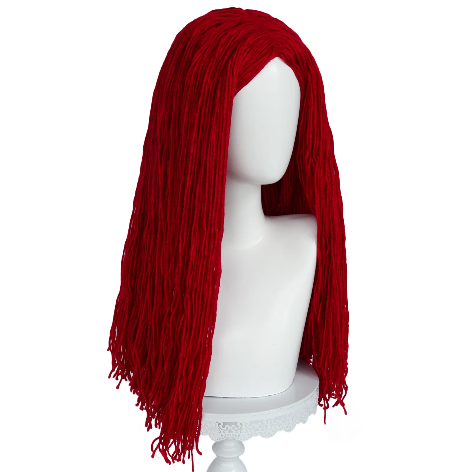 شعر مستعار طويل مستقيم للنساء، شعر مستعار سالي لحفلة الهالوين، شعر مستعار أحمر عميق مستقيم، حفلة لعب الأدوار، شعر مستعار صناعي أحمر طويل