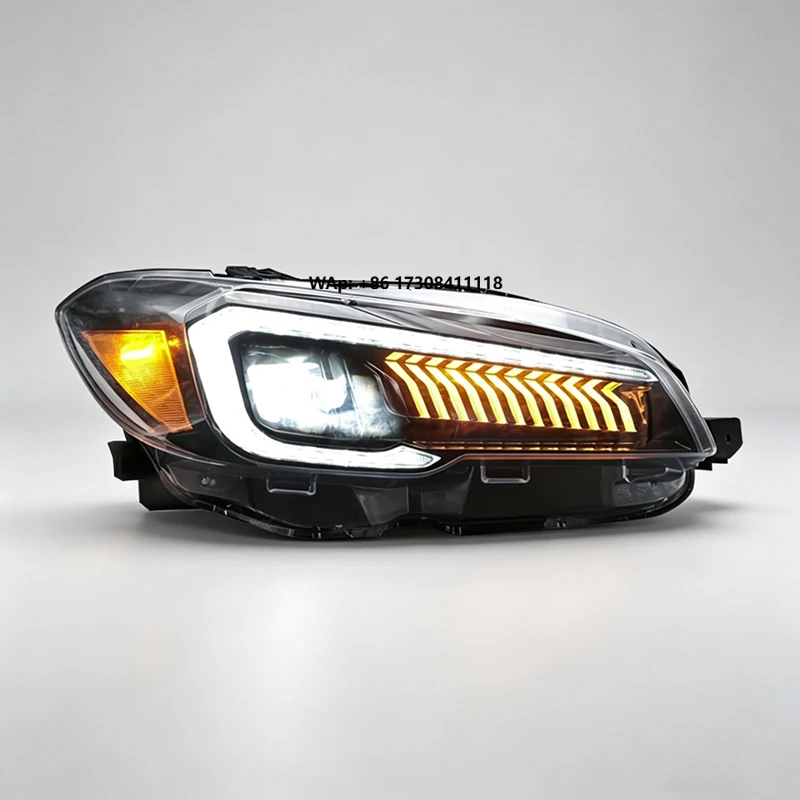 

Светодиодные фары в сборе для WRX 2015-2021: LED DRL, указатели поворота, линзы-проекторы, черный корпус, автомобильные аксессуары