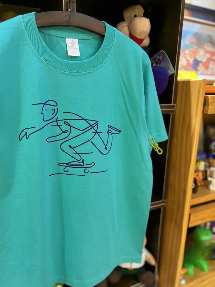 Camisetas Casuais de Algodão Puro com Estampa de Skate Vintage Americana Retrô para Casal, Modelo Regular para Mulheres