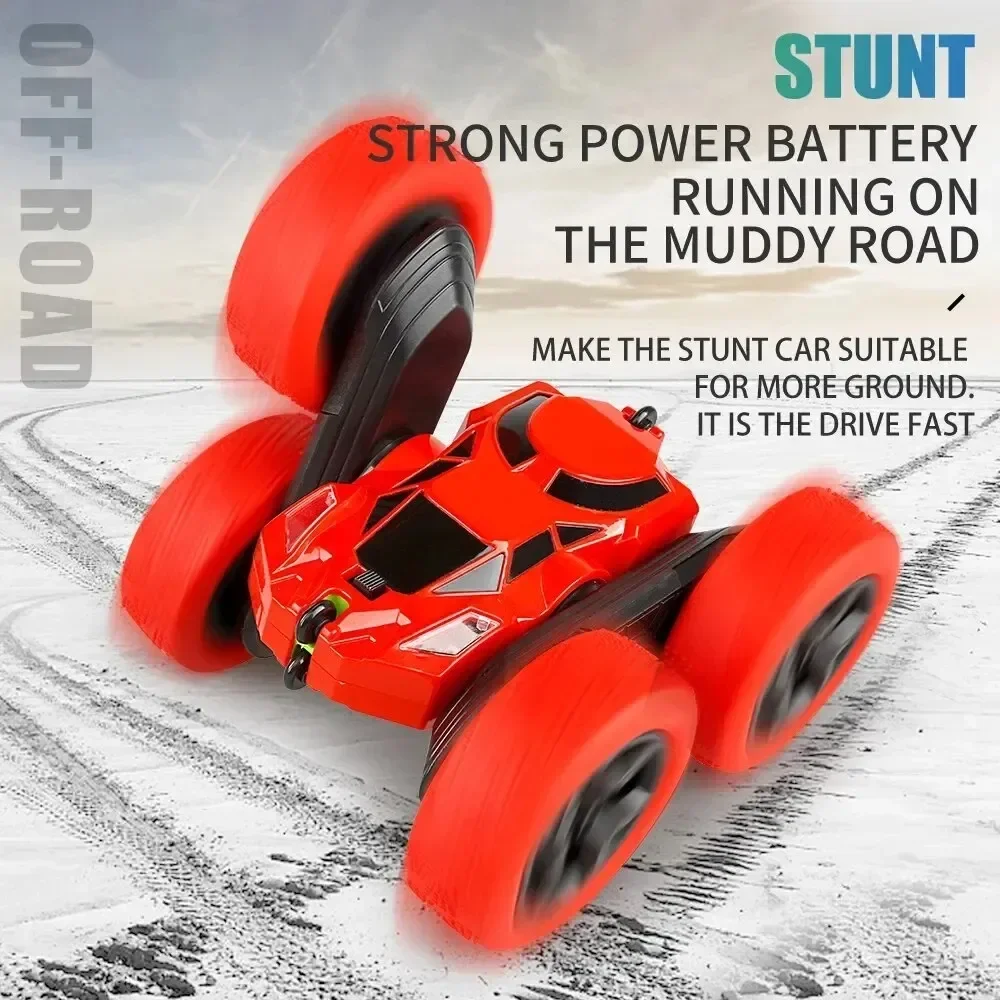 Rc Stunt Car Kids Double Sided Flip Remote Control Cars 2.4G High Speed 360° Rotation Drift Auto Toys Gifts for Boy Girl