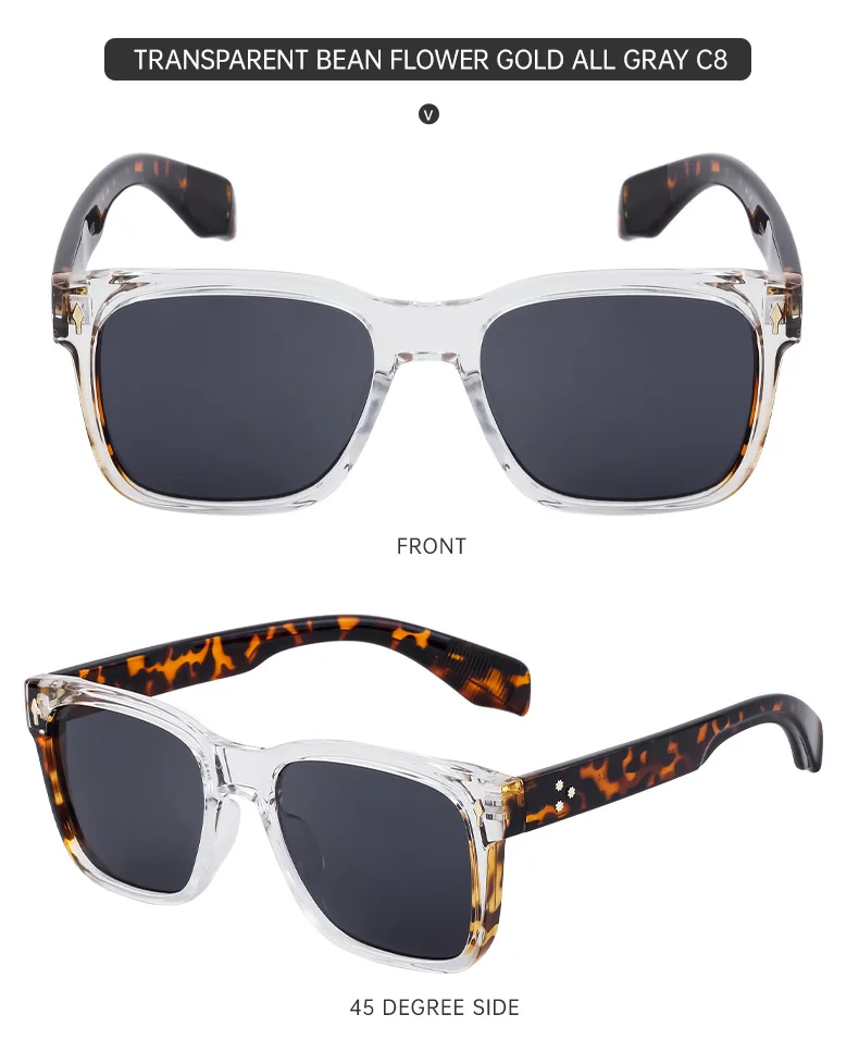 Neue quadratische Sonnenbrille für Männer Vintage Designer Sonnenbrille Frauen trend ige Luxus Retro Mode Brille Gafas de Sol Hombre Zonnebril – Detail 18