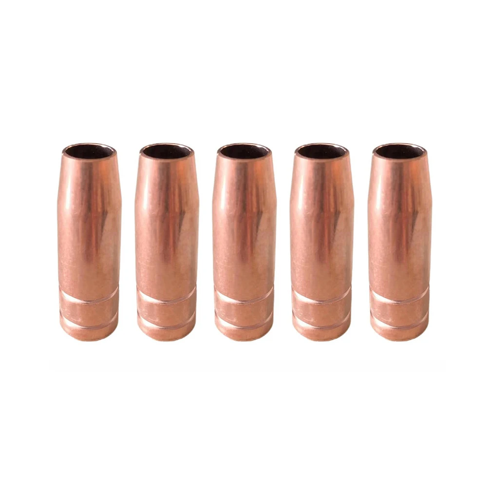 

5PCS 15AK Nozzle With Screw Thread Protective Cups Sleeve Welding Torch Consumables Shield MIG MAG Insert