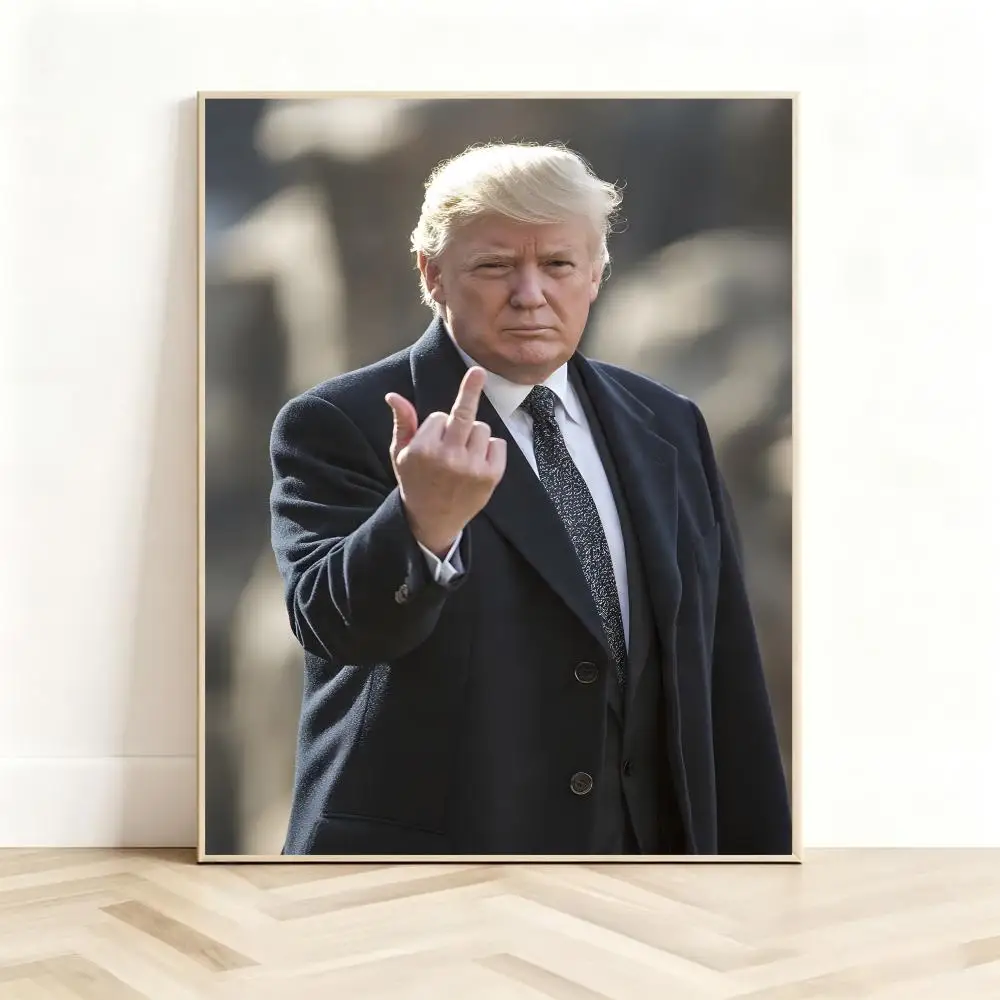 Famous Figure D-Donald Trump Poster Classic Self-Adhesive PP Wall Sticker for Living Room Bar Decor Gift view 6