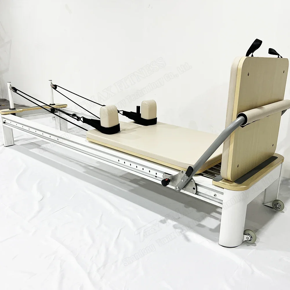 

Tmax brand aluminum full track pilates equipment white wooden reformer pilates machine new design