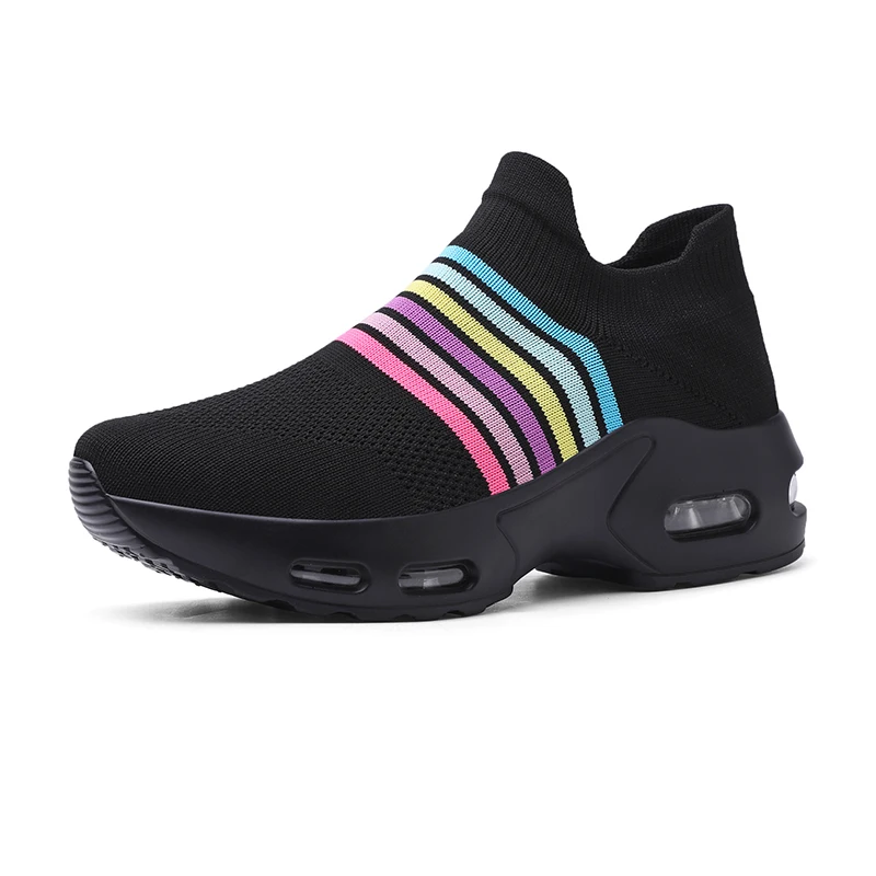 

2025 Новые стильные и удобные лоферы больших размеров, повседневная спортивная обувь, дышащая женская обувь на толстой подошве.