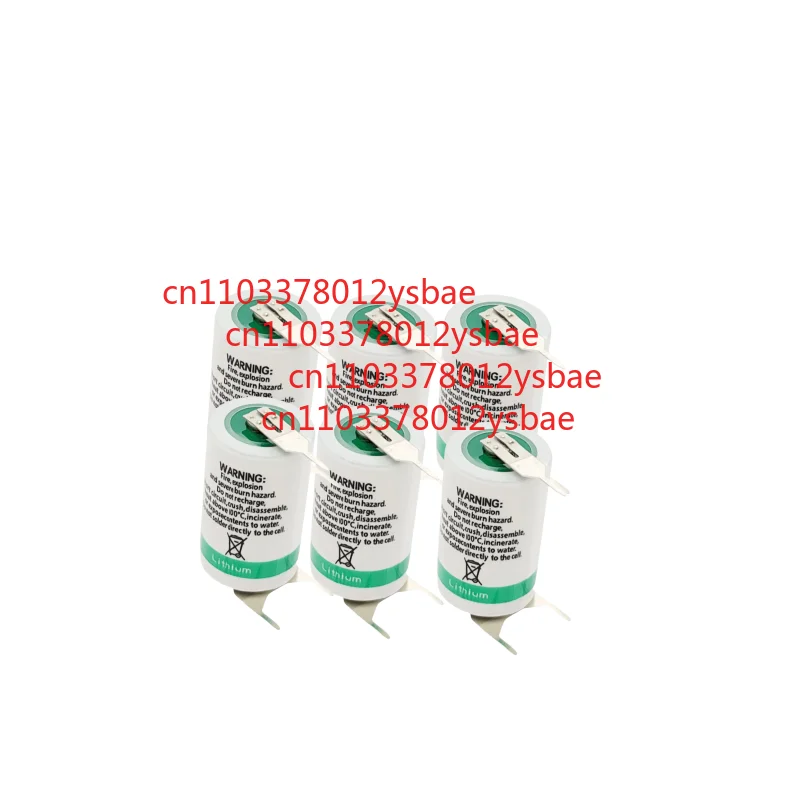 

6 шт. новый оригинальный 14250 LS14250 1/2AA неперезаряжаемая батарея с двойными сварочными ножками, штифтами для SAFT PLC, система оборудования с ЧПУ