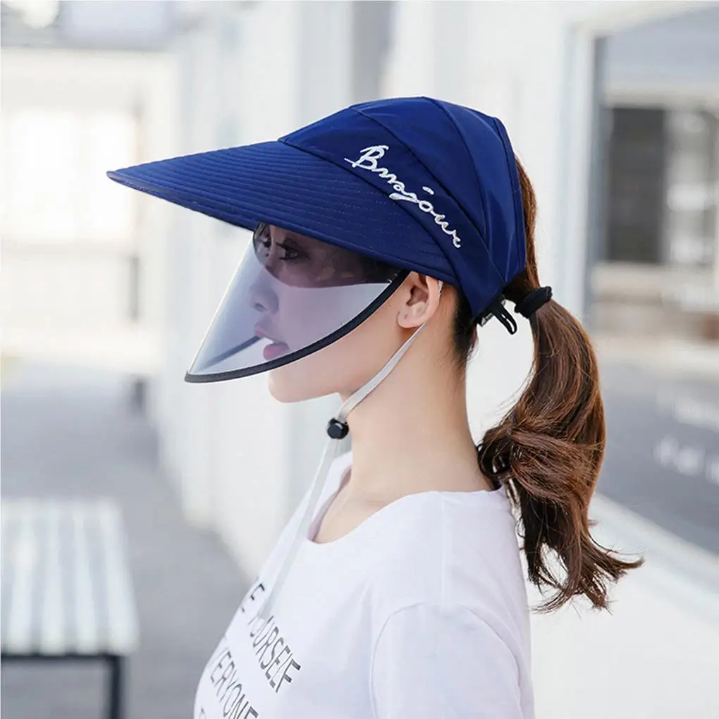 Wide-edge Sun Hat Protective cap with Removable Face Shield Summer Outdoor Cap