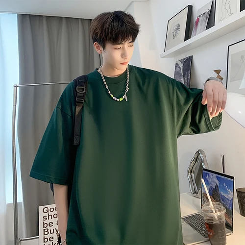 Imagen 1 del producto Camisetas blancas súper suaves de verano para hombre, camiseta de manga corta de algodón en blanco, ropa de calle, camiseta informal básica, camisetas S-XXXXXL Plus