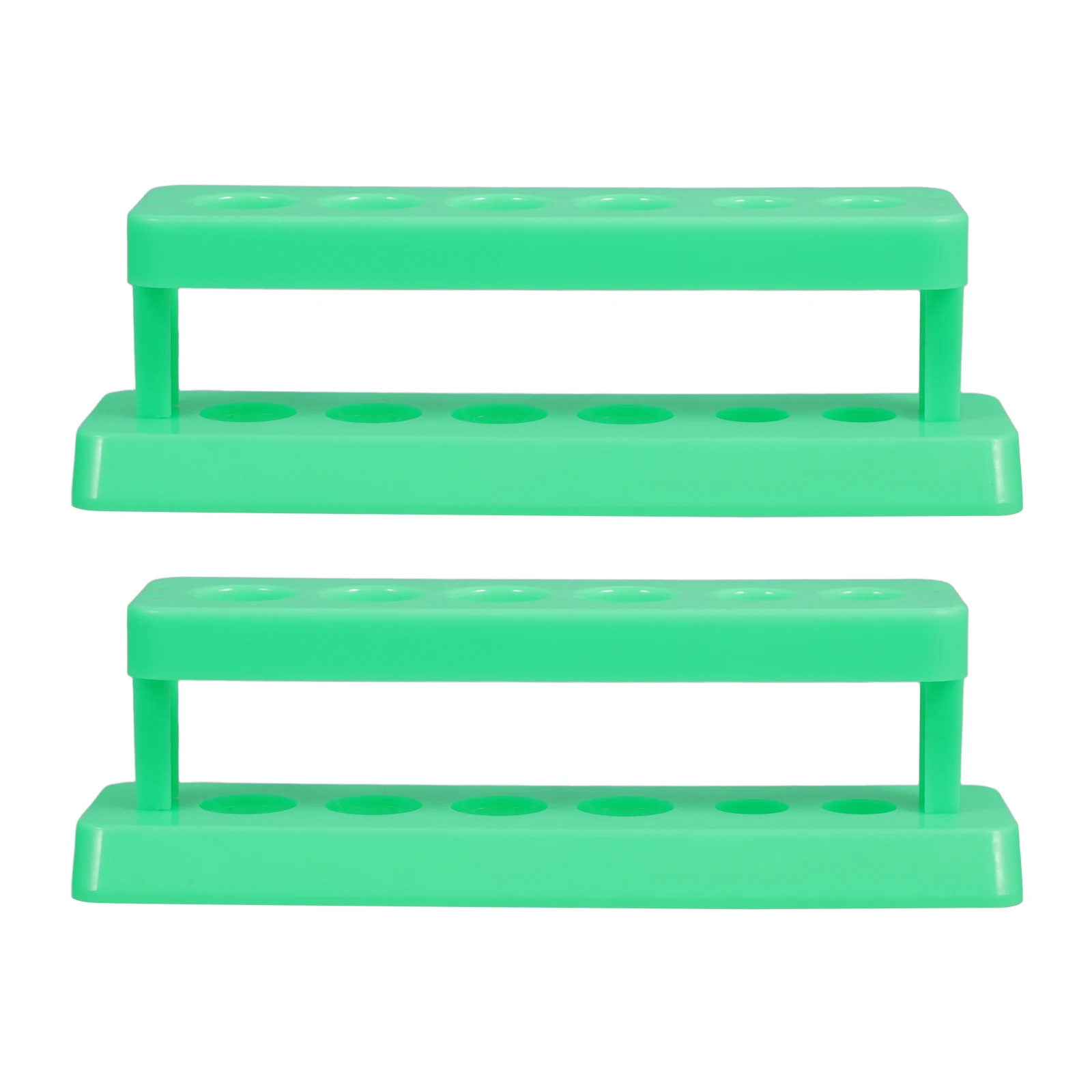 

2 Pcs Test Tube Rack Vial Holder Storage Pipe Support Racks Light Green Shelf Multifunctional Organizer Primary School
