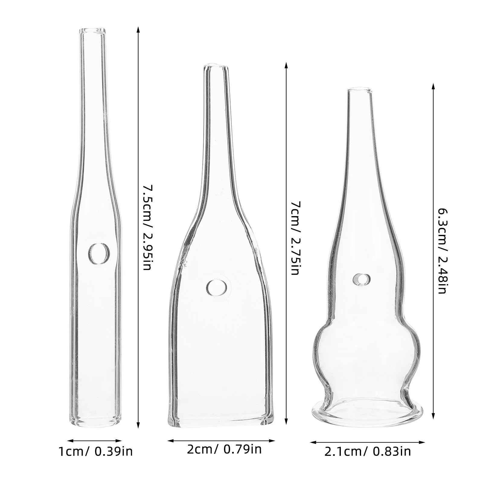3 stücke Glas Rohr Kit Für Gesichts Poren Extraktion Vakuum Mitesser Entfernung Werkzeug Hause Schönheit Instrument Wiederverwendbare Poren Reiniger
