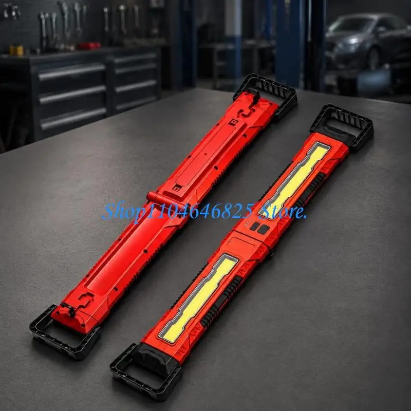 Foldable Task Light with Up to 3,000 lm, Multiple Brightness Settings, and Flat, Suspended, or Angled Placement for Repairs