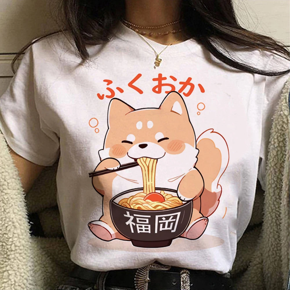 

Shiba Inu top women Y2K funny tshirt girl Japanese manga funny clothes