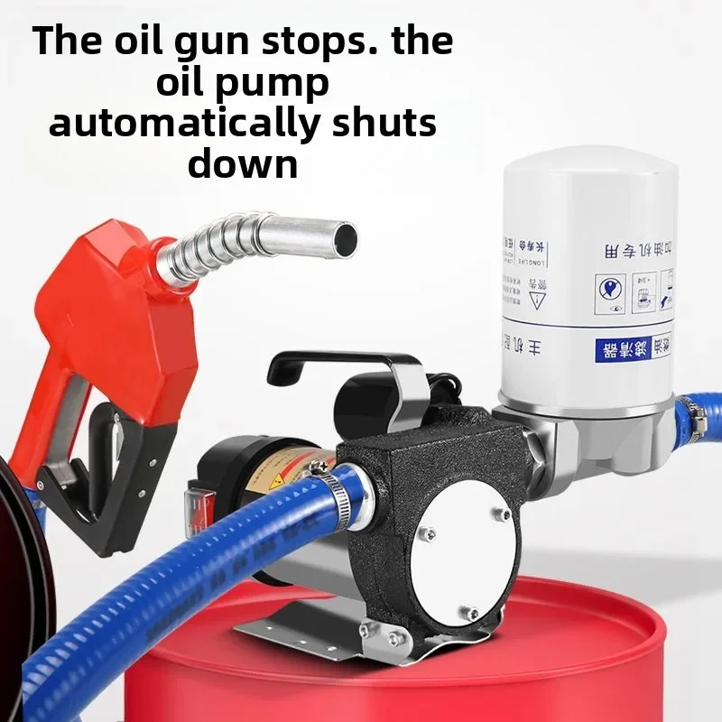 12V 24V 220V Electric Oil Pump, Self-Priming Diesel Fuel Transfer Pump with Meter view 4