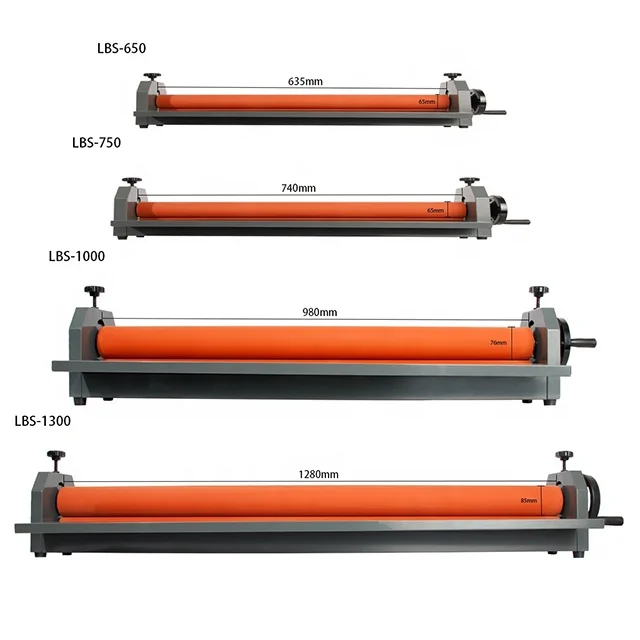 Wholesale Custom Hot Sale 635mm Roller Laminaor Cheap Desktop Manual Cold Laminating Machine With Rubber Rollers