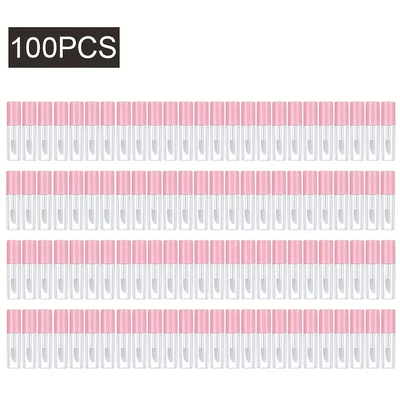 100 Stück 1,2 ml Mini-Lipgloss-Tuben mit Applikator, Leere Nachfüllbare Lipgloss-Behälter für Reisen, Lippenbalsam-Tuben, DIY-Kosmetikbehälter – Detail 1