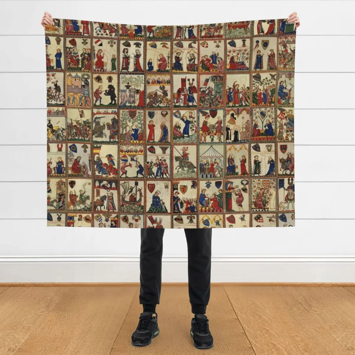 

Codex Manesse Throw Blanket Picnic Flannel Multi-Purpose Blankets For Sofas Blankets