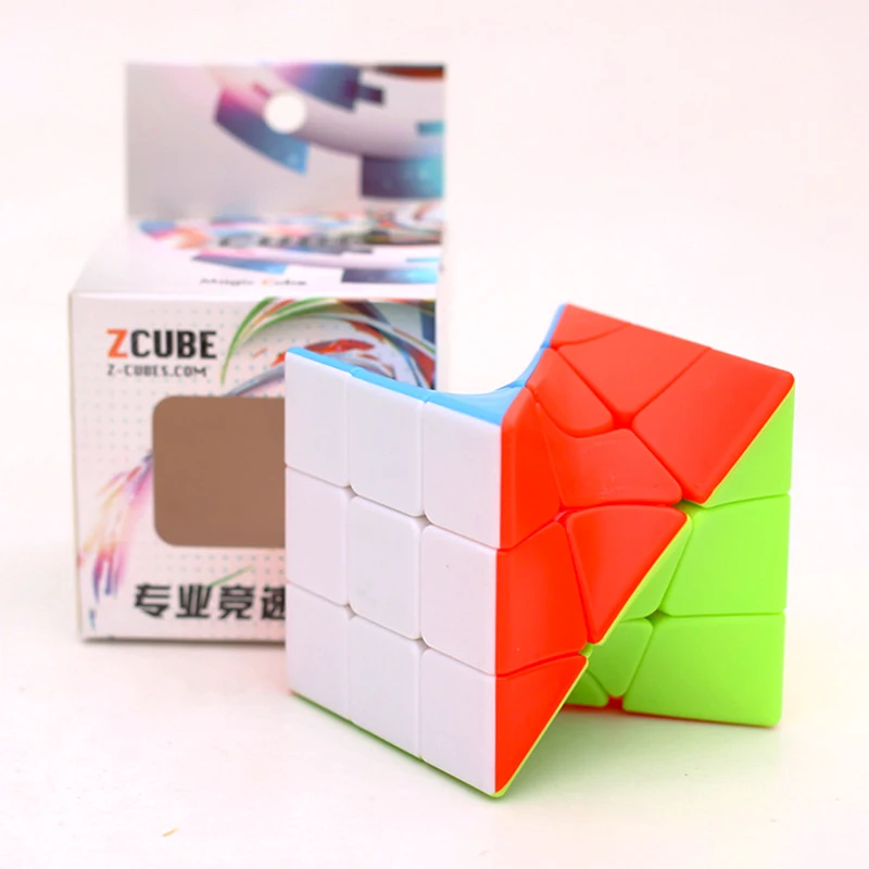 Zcube 3x3 토션 매직 큐브, 다채로운 트위스트 큐브 퍼즐 장난감, 스티커리스 퍼즐, 3x3x3 큐브, 어린이용 교육 장난감