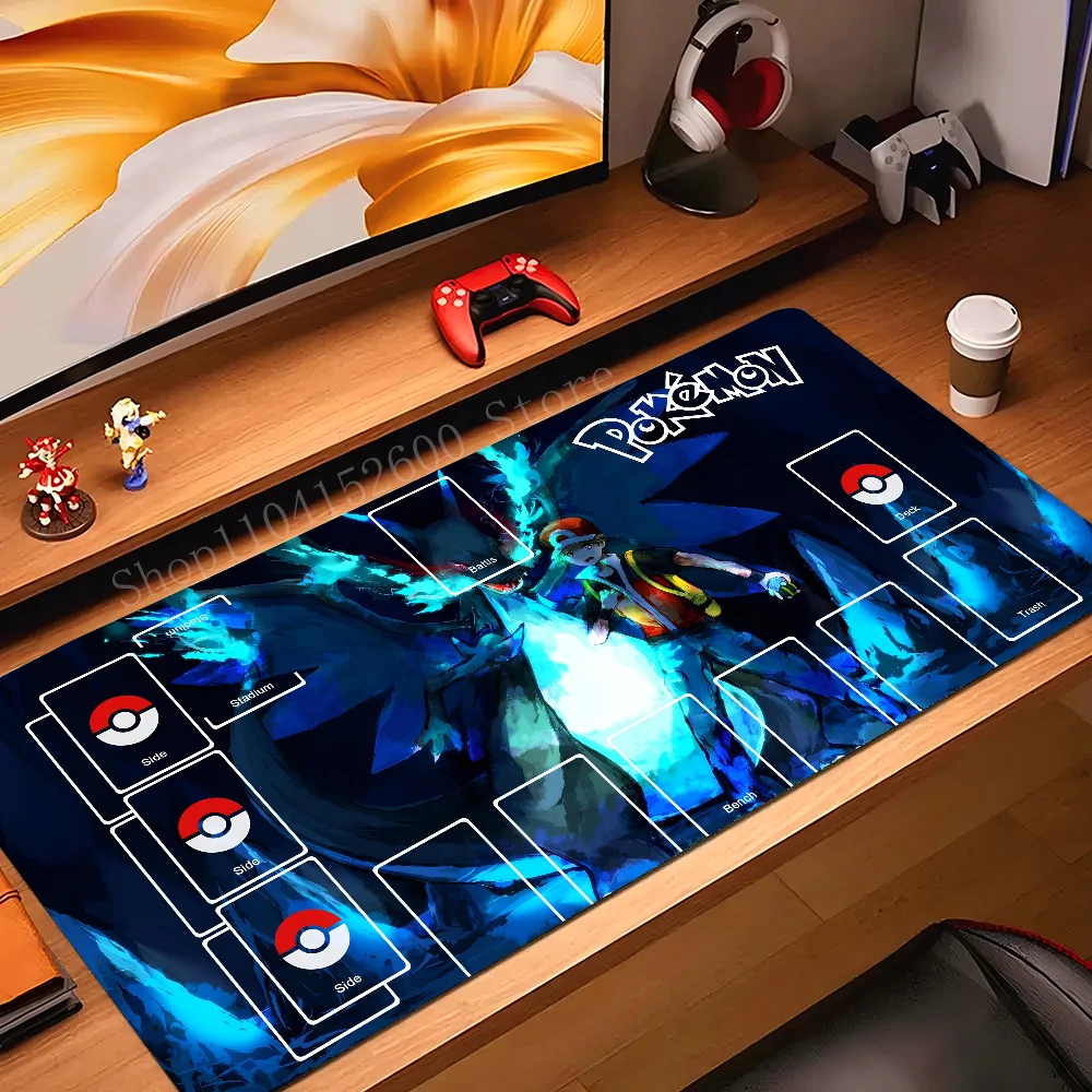 

p-pokemon anime kawaii Mousepad Mouse Mat Desk Mat With Pad Gaming Accessories Prime Gaming XXL Keyboard Pad