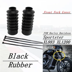 For Harley Davidson Sportster XL883 XL1200 FXDMotorcycle Front Fork Cover Dust-Proof Gaiters Gators Rubber Long Boots 2PCS 39mm