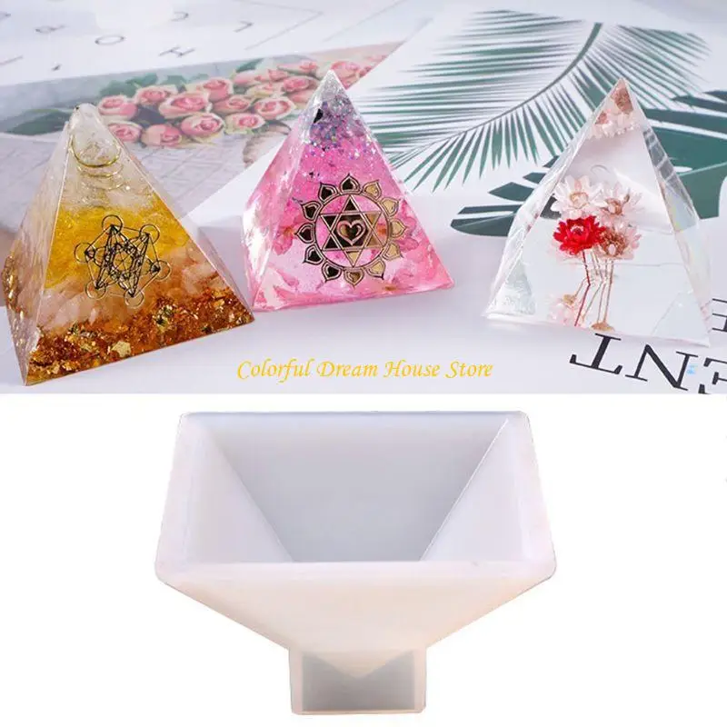 Large Pyramid Molds for Resin Sturdy Reusable Silicone Jewelry Mold for Epoxy Resin DIY Craft Home Office Decor Crafts