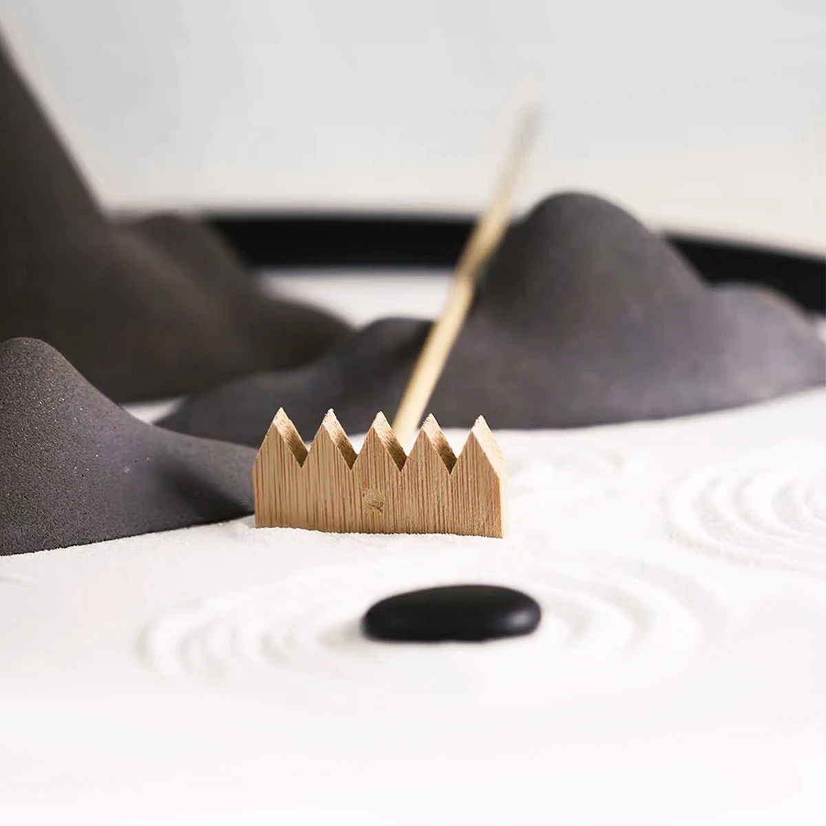 Mini rastrillo de bambú Zen, accesorios de arena para jardín, respetuoso con el medio ambiente, 3 diseños, regalos Feng Shui, decoración de boda, tiendas para el hogar, hoteles, Yoga