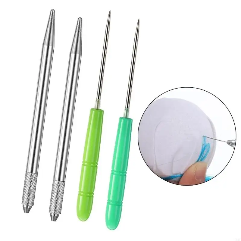 2025 New Manual Doll Rerooting Set with Two Screw-In Metal Holders and Eight Visible Fork-Tip Inserts for Detailed Hair