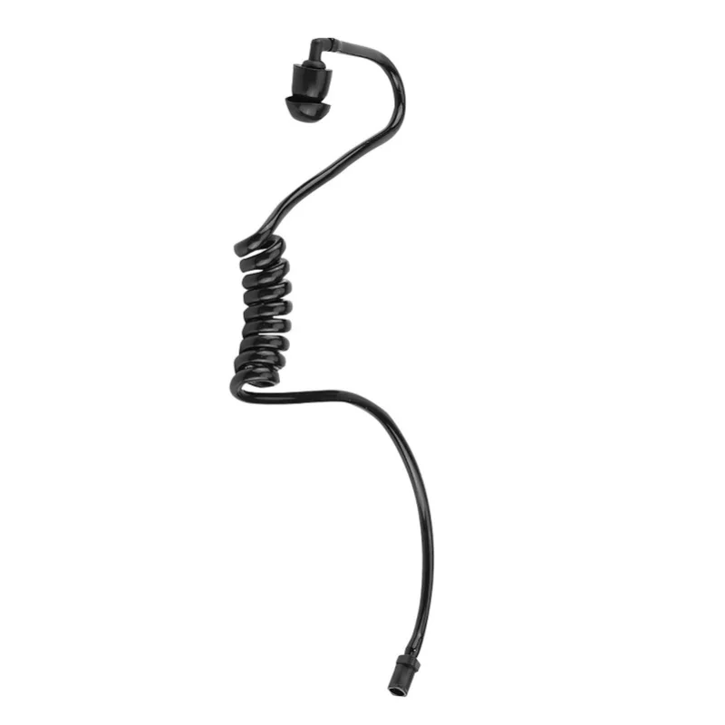 حزمة من 5 أنابيب صوتية ملفوفة شفافة بديلة لسماعة أذن راديو ثنائية الاتجاه باللون الأسود