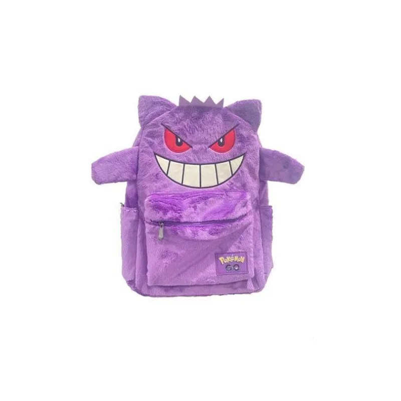 

2025 New Gengar Purple Plush Backpack Student Bag Trendy Versatile Couple Style School Bag Gift Backpack for Friends