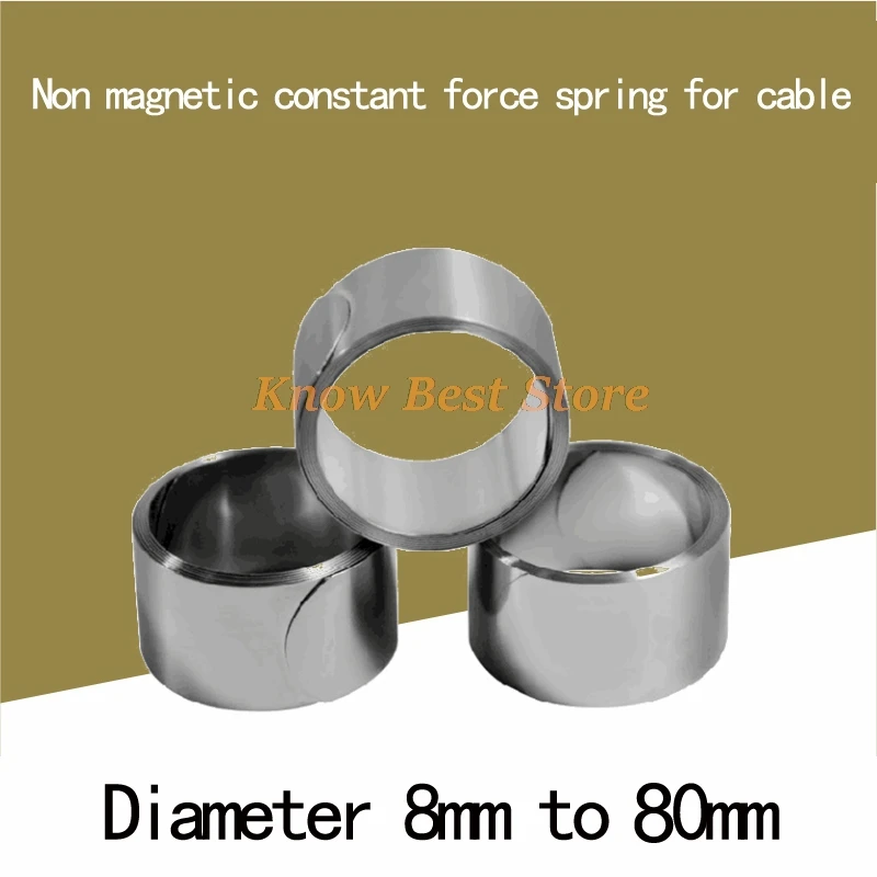 1-10pcs Non Magnetic Stainless Steel Constant Force Spring For Cable Accessories Use Power Industry Diameter 8mm to 80mm