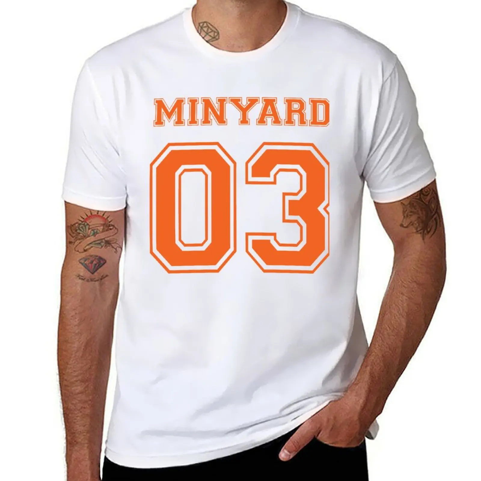 

The Foxhole Court Minyard orange T-Shirt man t shirts high quality luxury brand printed t shirts for man T-Shirt