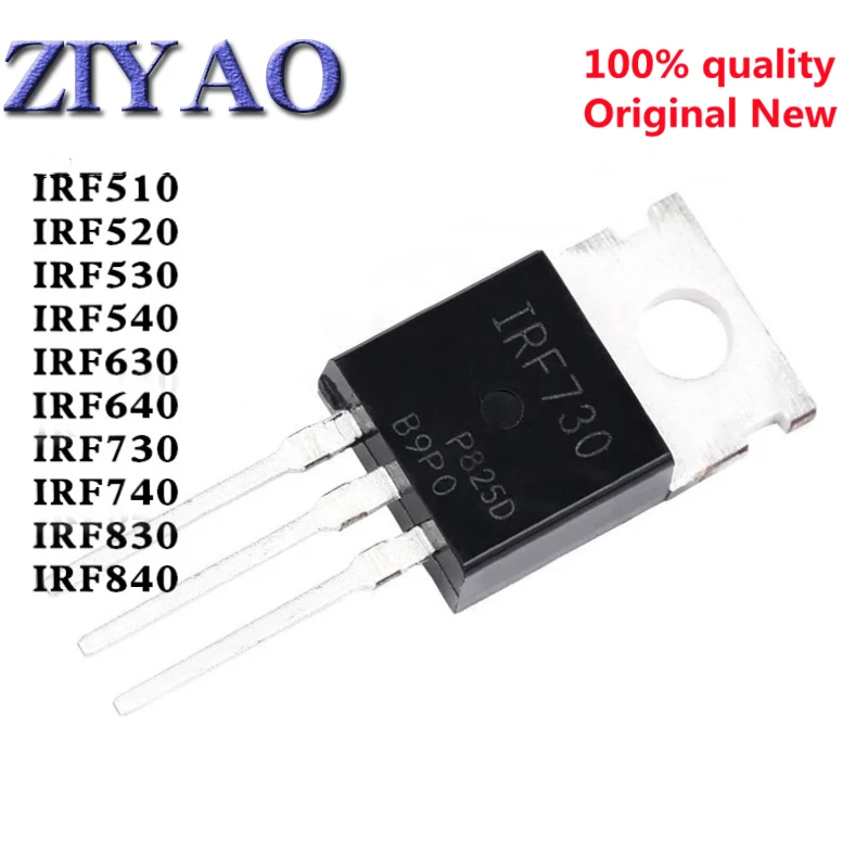 10PCS IRF510 IRF520 IRF530 IRF540 IRF640 IRF740 IRF830 IRF840 IRF630 TO-220 IRF510N IRF540N IRF520N IRF530N IRF640N IRF730